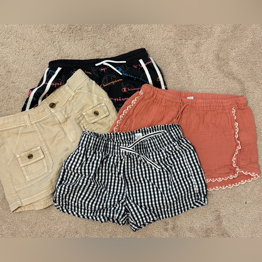 Old Navy Kids Shorts Set - Black, Tan, Coral, Checkered